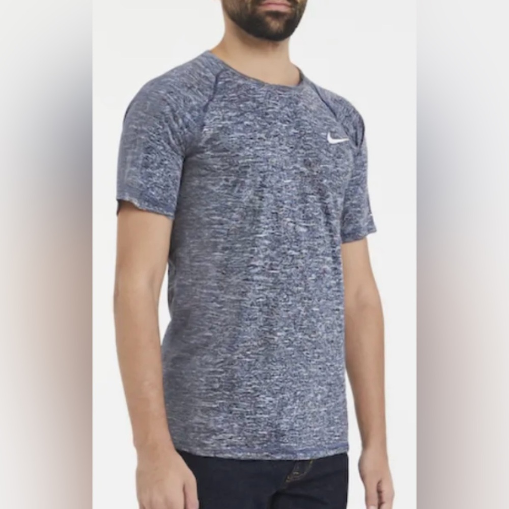 Nike Men's Heathered Blue Short‎ Sleeve Tee